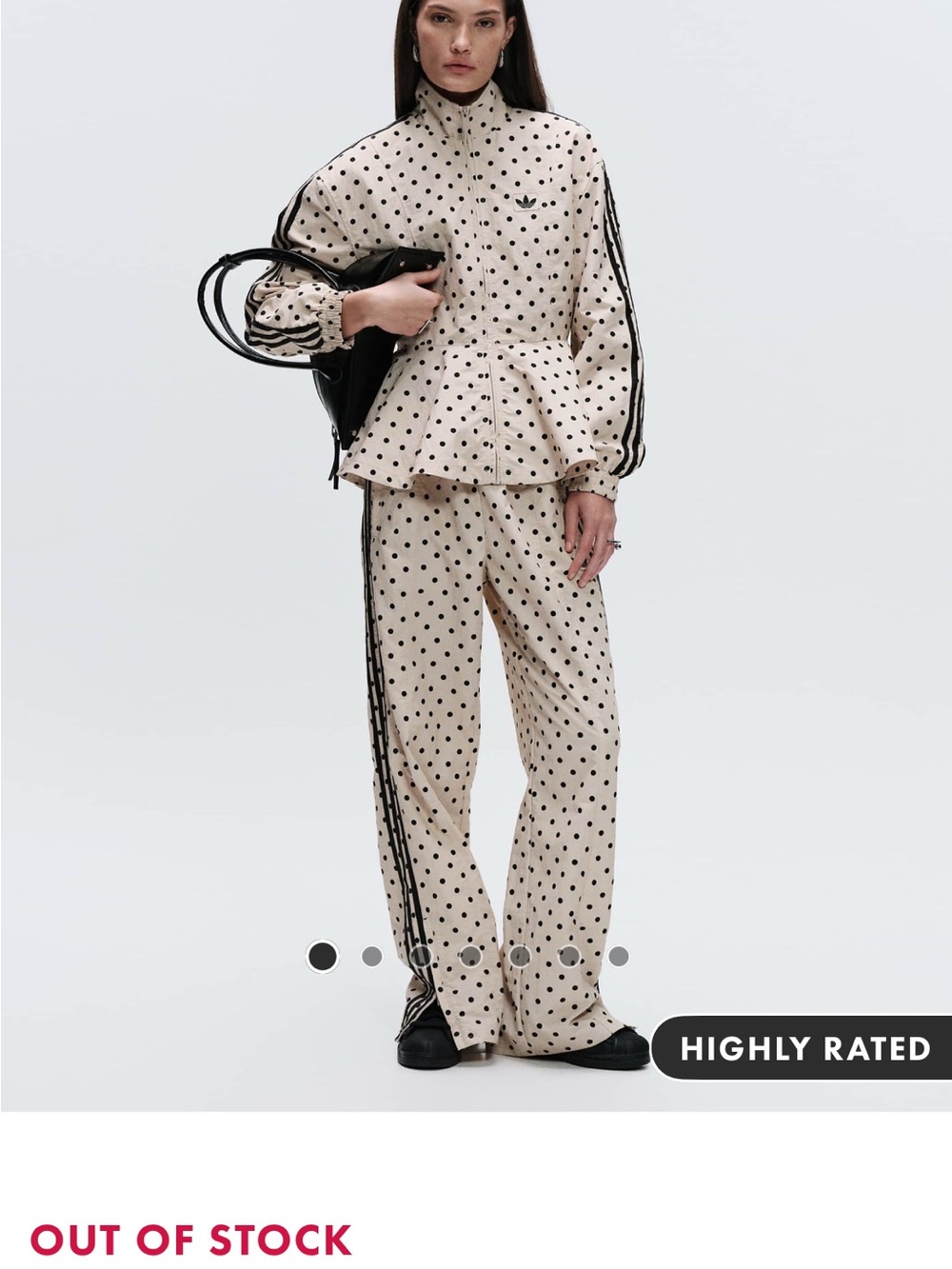 ADIDAS Originals x ASOS Oversize polkadot, track pants in stone